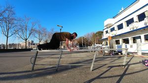 Quadrupédie sur barre